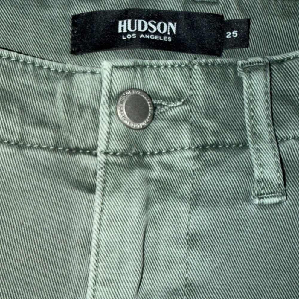 Hudson Los Angeles Womens Olive Green Cargo Pants Stretch Utility Size 25 - Picture 2 of 10